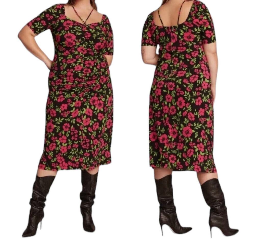 11 Honore Dress Lauryn slinky Midi floral size 1 (US 18-20)